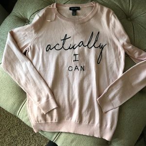 New Look “actually I can” sweater